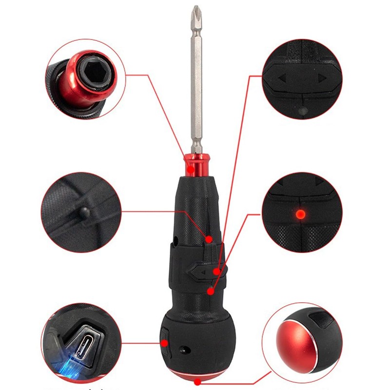 Pocket Type Electric Screwdriver Kit, Manual Use, Small, Type-c Electric