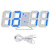 3D Digital LED Wall Clock Alarm Number Time Display USB