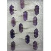 Natures Creations Stackable Amethyst crystal point sterling silver ring size