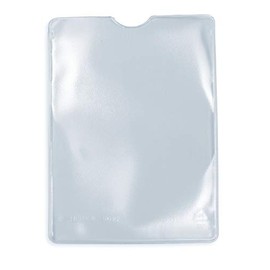 HERMA 1328 ID Card Holder Transparent Pack of 10 for Protection for Documents in DIN A7 Format, Plastic Card Sleeves Protective Cover Set, Transparent