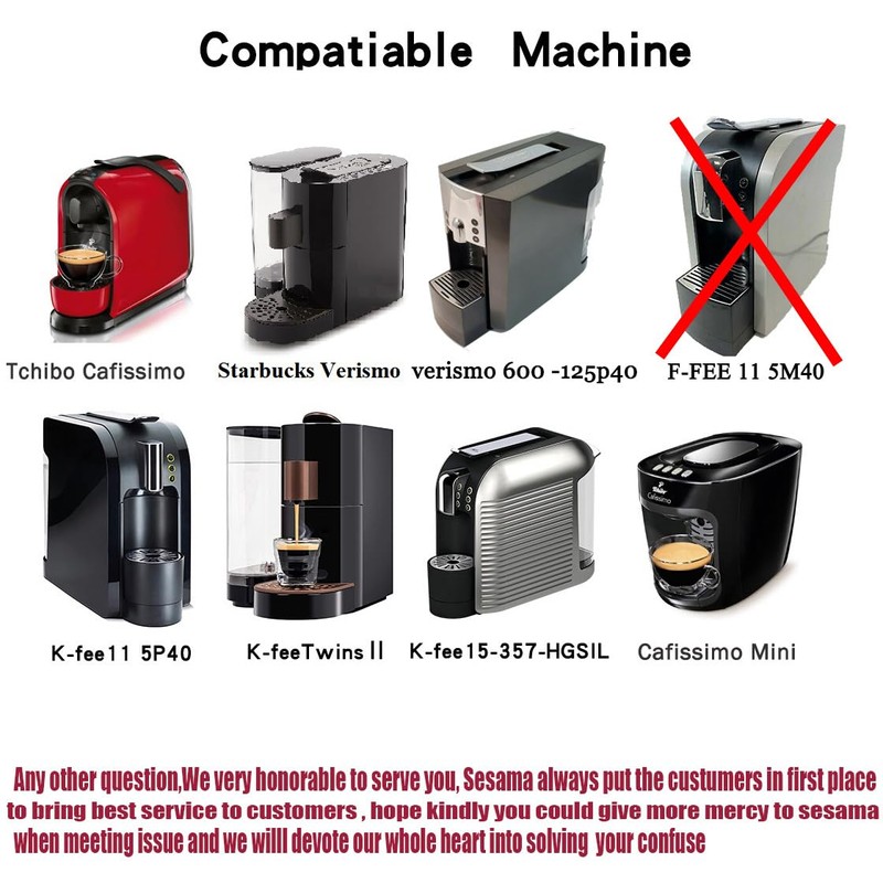 Sesama For Verismo K FEE CBTL Refillable Coffee Capsule Pod