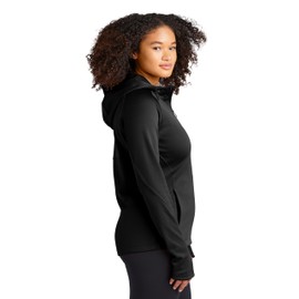 SPORT-TEK Women's Fleece Full Zip Hooded Jacket L Black