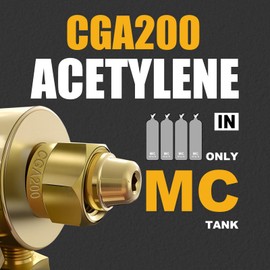 AWLOLWA Oxygen Acetylene Regulator Set, CGA540 and CGA200 Inlet Connection 9/16"-18 (Type "B") Outlet Connection