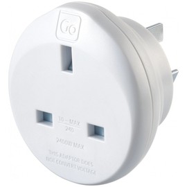 Go Travel UK-AUS Australian and China Compact Earthed Adaptor (Adapter Ref 528)