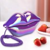 Zunate Electroplate Creative Lip Telephone, Fashionable Funny Multi-Functional Desktop Landline