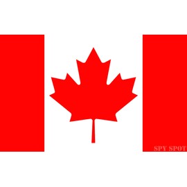 Spy Spot Canada National Flag Stickers | Set of 4 | 4" x 2.5" | Vinyl Decals Canadian Flag Weatherproof UV Resistant Stickers Spy Spot