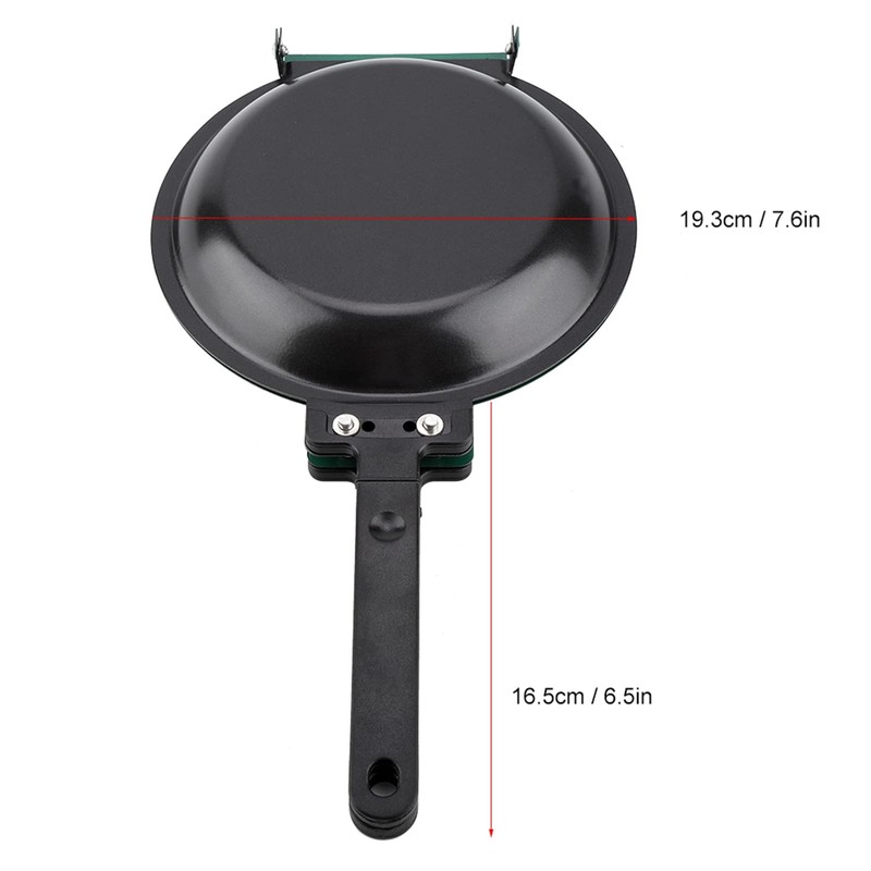 Double Sided Frying Pan, Green Non-stick Ceramic Coating Flip Frying