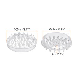 QUARKZMAN Pack of 8 Carpet Protectors with Spikes, 2.17 Inch Round Furniture Cups, Furniture Carpet Protectors for Furniture Legs, Table, Chair, Sofa