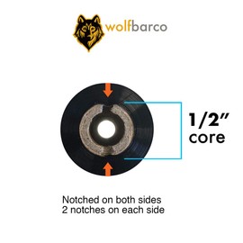 Wolfbarco 72 Rolls 4.33" x 243' (110mm x 74m) Premium Resin Enhanced Wax Thermal Transfer Ribbon 1/2" Core, Coated Side Out for Zebra Printers
