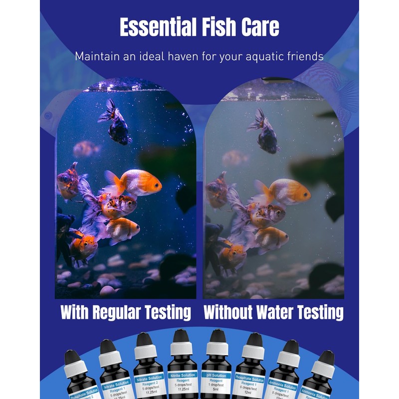 Pawfly 5 in 1 Aquarium Water Master Test Kit, Aquarium
