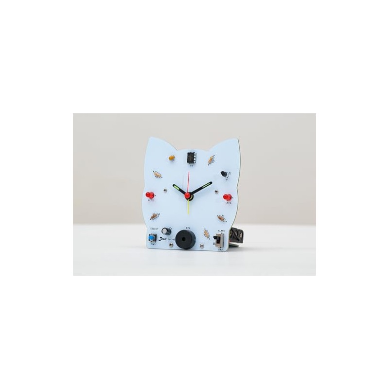ELEKIT TK-745 Melody Clock 2 Cat Shape Alarm Clock Soldering