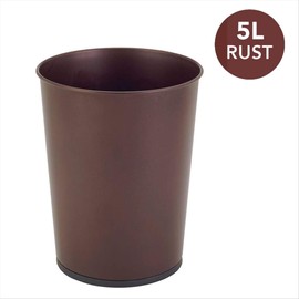 5 Liter Small Wastebasket | 11 Inches Height | Round Open Top | Trash Can | Bathroom | Bedroom | Kitchen | Dorm | Office | Disposal Waste Bin | Garbage Container | Oil Rubbed Bronze
