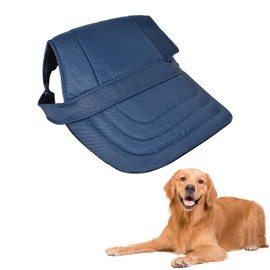 Breathable Dog Baseball Cap, Adjustable Baseball Cap for Pets, Dog Sun Hat with Ear Holes, Stylish Summer Travel Hat for Pets, for Everyday and Outdoor Activities (Navy Blue, XL)