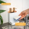 bremermann Sink Organizer with Dual Dish Liquid Dispenser and Sponge