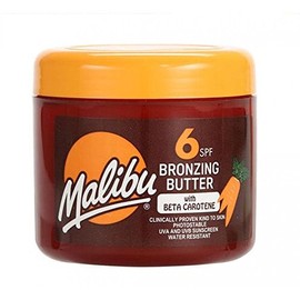 Malibu Sun SPF 6 Bronzing Tanning Body Butter with Beta Carotene, Water Resistant, Tropical Coconut Fragrance, 300ml