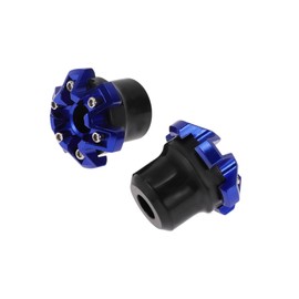 TUCKBOLD 14mm Motorcycle Slider Frame Aluminum Alloy Plastic Wheel Fairing Protection Crash Pad Protector Guard 52mm 48mm Screw Hexagon Wrench Blue Black 2 Pcs