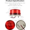 GKEEMARS Round LED Warning Lamp, No Sound AC110V Industrial Signal