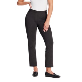 Yogipace,Belt Loops,Women's Flare Cropped Dress Yoga Pants Capris Stretchy Work Ankle Pant,23",Charcoal,Size XXL