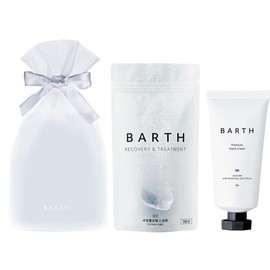 BARTH Premium Night Care Set (Bath Salt, Neutral, Bicarbonate, 9 Tablets x Premium Hand Cream, Lavender, 1.8 oz (50 g)