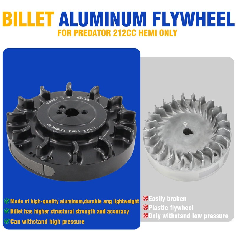 Gxencks 6695 Predator Flywheel Speedway Billet Flywheel For Predator 212cc