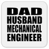 Designsify Gifts, Dad Husband Mechanical Engineer, Drink Coaster Mat Wipe-Clean