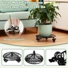 3 Packs Large Metal Plant Caddy with Wheels 13” Heavy-duty