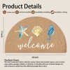Mingnei Coastal Beach Coco Coir Welcome Half Circle Door Mat