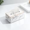 KINGFOM Rectangular PU Leather Tissue Box Holder, Facial Tissue Case