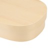 Bento Box Portable Japanese Style Wooden Large Single Layer Removable