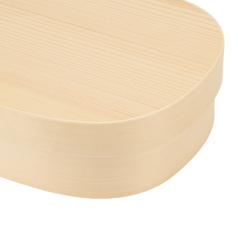 Bento Box Portable Japanese Style Wooden Large Single Layer Removable