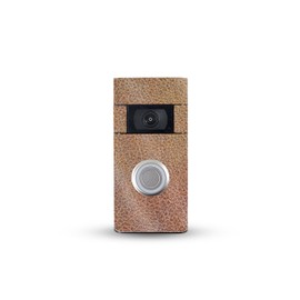 MightySkins Glossy Glitter Skin Compatible with Ring Video Doorbell (2nd Generation) - Brown Pleather | Protective, Durable High-Gloss Glitter Finish | Easy to Apply