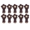 10 Sets Leather D Rings for Purse Genuine Leather Undamaged