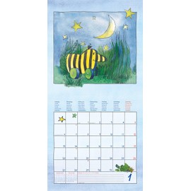 Alpha Edition - Janosch 2025 Brochure Calendar 30 x 30 cm, Children's Calendar with High-Quality Picture Motifs for Each Month, Moon Phases, Holiday Dates DE/AT/CH and International Calendar