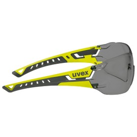 Uvex pheos nxt - premium safety glasses - anti-fog interior, extremely scratch-resistant and chemical resistant exterior - anthracite/lime, tinted - one size