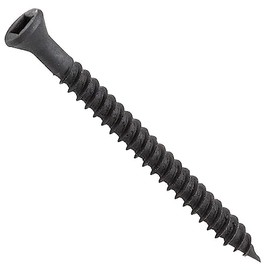 Centerline #6 x 1-5/8'' Trim Head Square Drive Wood Screws, Black, 100-Pack