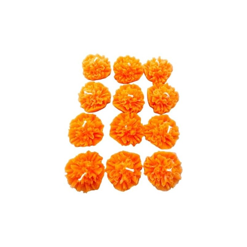 Set de 12 velas de cempásuchil con forma y aroma