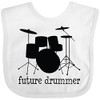 inktastic Future Drummer Baby Bib White E3ed