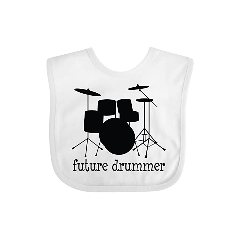 inktastic Future Drummer Baby Bib White E3ed