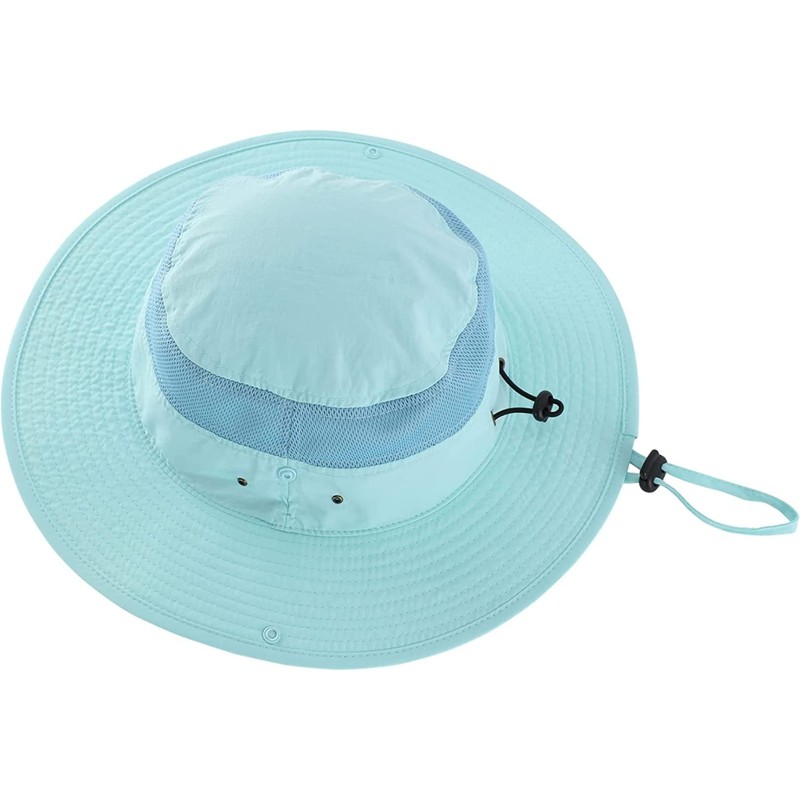 Connectile Unisex Outdoor Mesh Safari Hat, Solid, Wide Brim, UV