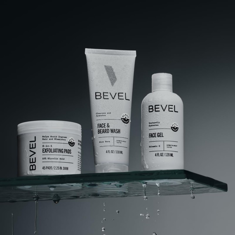 Bevel Facial Skin Care Set for Men - Mens Skincare