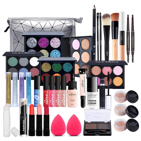 37-Piece Make-Up Box Set, Professional Cosmetic Makeup Set with Eyeshadow, Lip Gloss, Blush, Concealer, etc., Multifunctional Cosmetic Products Set for Teenage Girls Women #3
