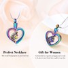 Unicorn Heart Cremation Jewelry for Ashes for Women Men Crystal