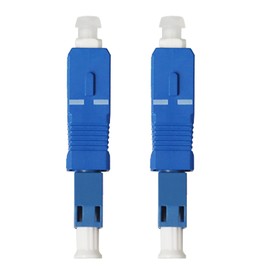 NineSSJLY Fiber Optic Adapter - 2 Pack SC Male to LC Coupler Converter for FritzBox, Modem & Junction Box, Compatible with LC/SC APC