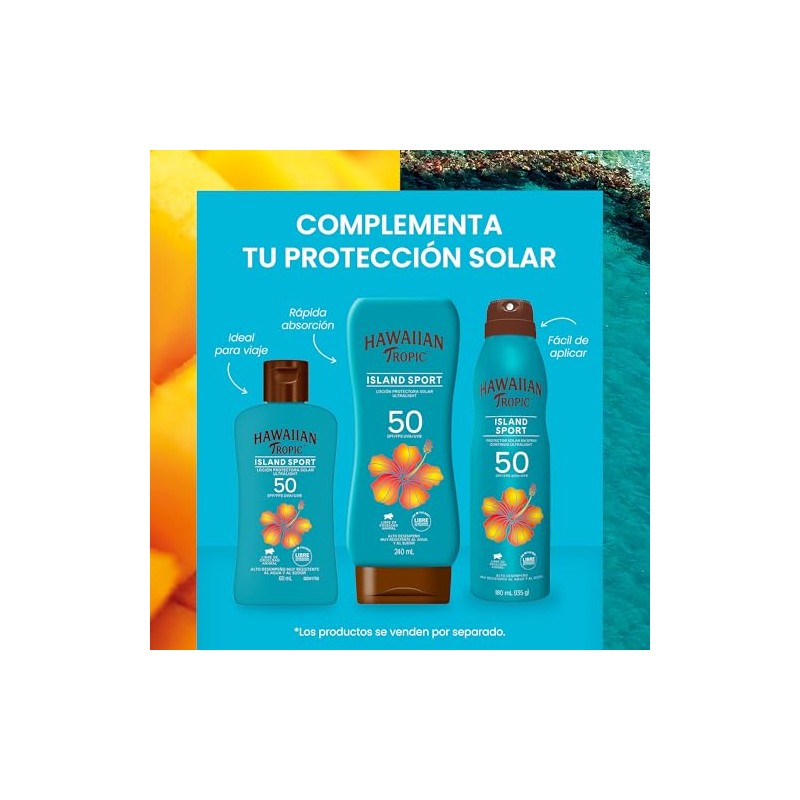 Hawaiian Tropic Island Sport Protector Solar 50 FPS Loción de