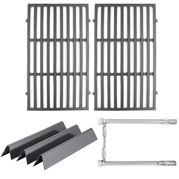 Hongso Grill Parts for Weber Spirit 200 Series, Spirit E/S 200 & 210, Spirit II 210 Series Grills (Front Control, 2013 and Newer), 17.5" Grill Grates 15.3" Flavorizer Bars and 18" Burner Tubes