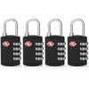 Diyife TSA Luggage Locks, [Updated Version][4 Packs] 4-Digit Security Padlock,
