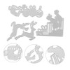 CORHAD 3Pcs Christmas Themed Cutting Dies Durable DIY Craft Stencils