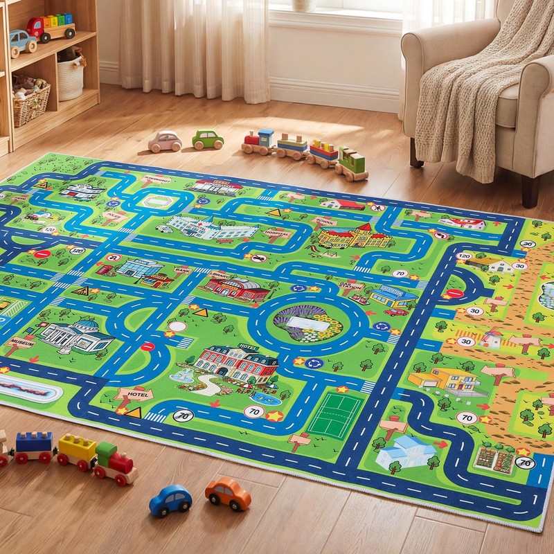 Esup 4'x6' Non-Slip Kids Rugs Perfect for Playrooms, Bedrooms, and