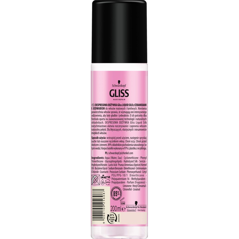 Gliss Kur Liquid Silk Express Repair Conditioner Spray 200ml /