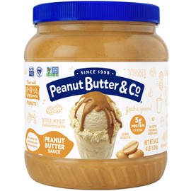 Peanut Butter & Co. Peanut Butter Sauce, for Smoothies Shakes & Ice Cream (1 Pack), Peanut Butter, 64 Oz